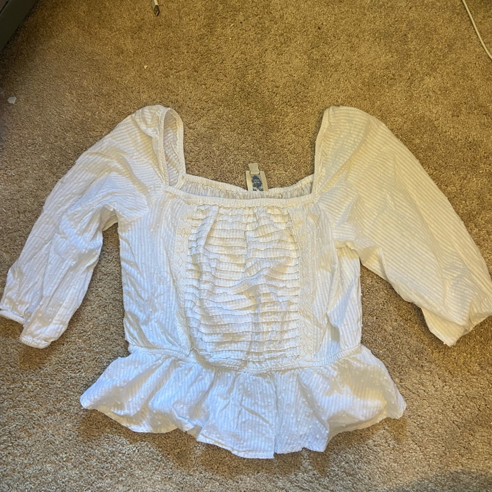 Francesca’s Cropped Peplum Top